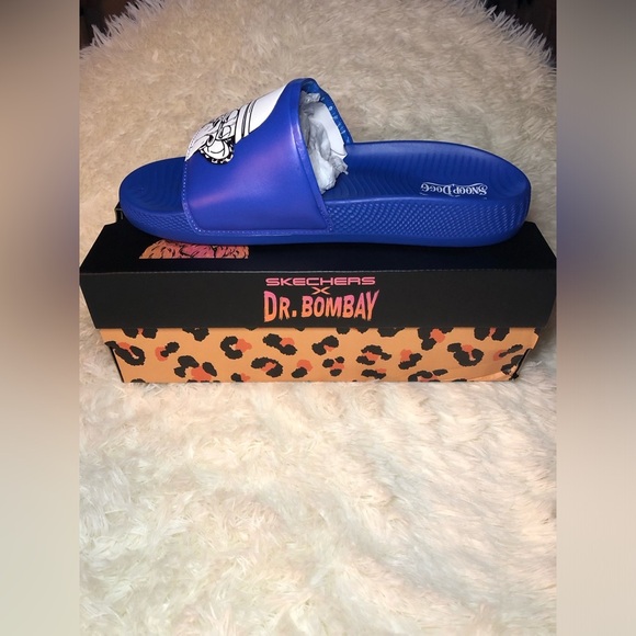 Skechers Snoop Dog Dr Bombays Mens Blue Slide Sandals size 9 & 10 NWT - Picture 5 of 16